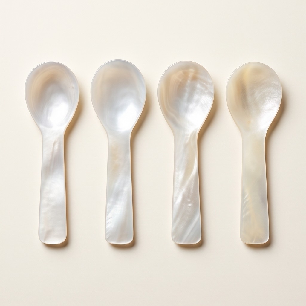 Mother-of-Pearl Mini Spoon Set (Set of 4)